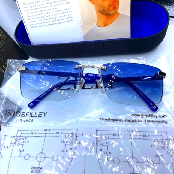 👑Zilli ZL65054 C05, Polarized N930‼️Size 61–18-150‼️On sides Saphire’s France 🇫🇷 - Picture 16 of 16